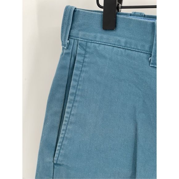 J Crew Shorts Chino Men's Size 30 Blue Green Flat Front 9" Inseam - Picture 3 of 12
